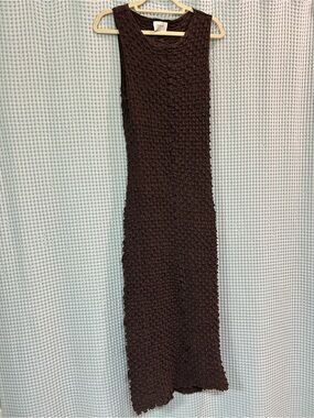DISSH Chocolate Brown Sleeveless Maxi Knit Dress